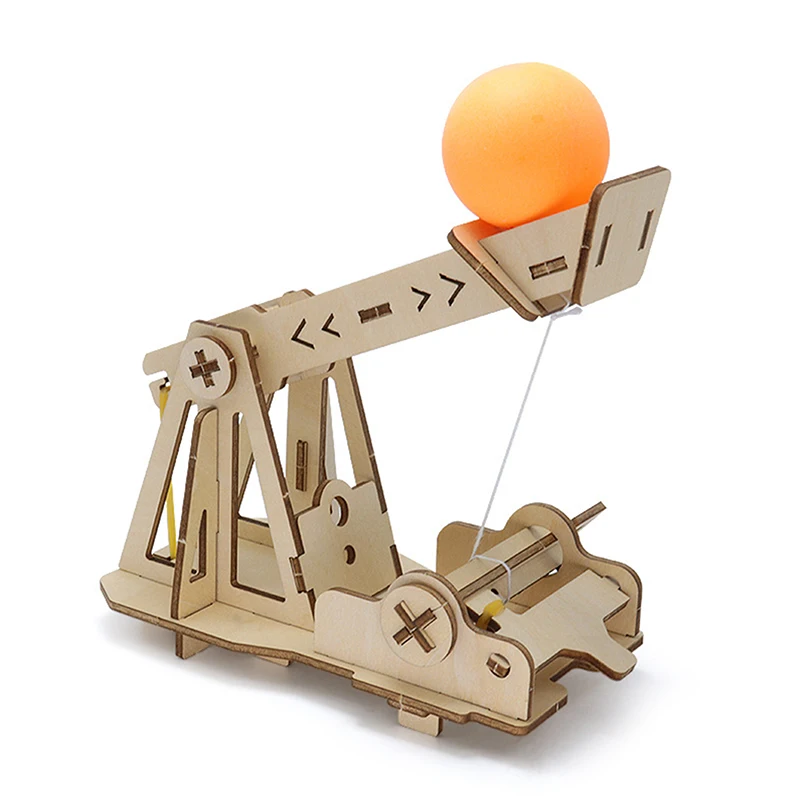 Stem Teaching Projects Simple Catapults Leverage Principle 3D Toy Family And School Wood Science Experiment Set For Girls Boys