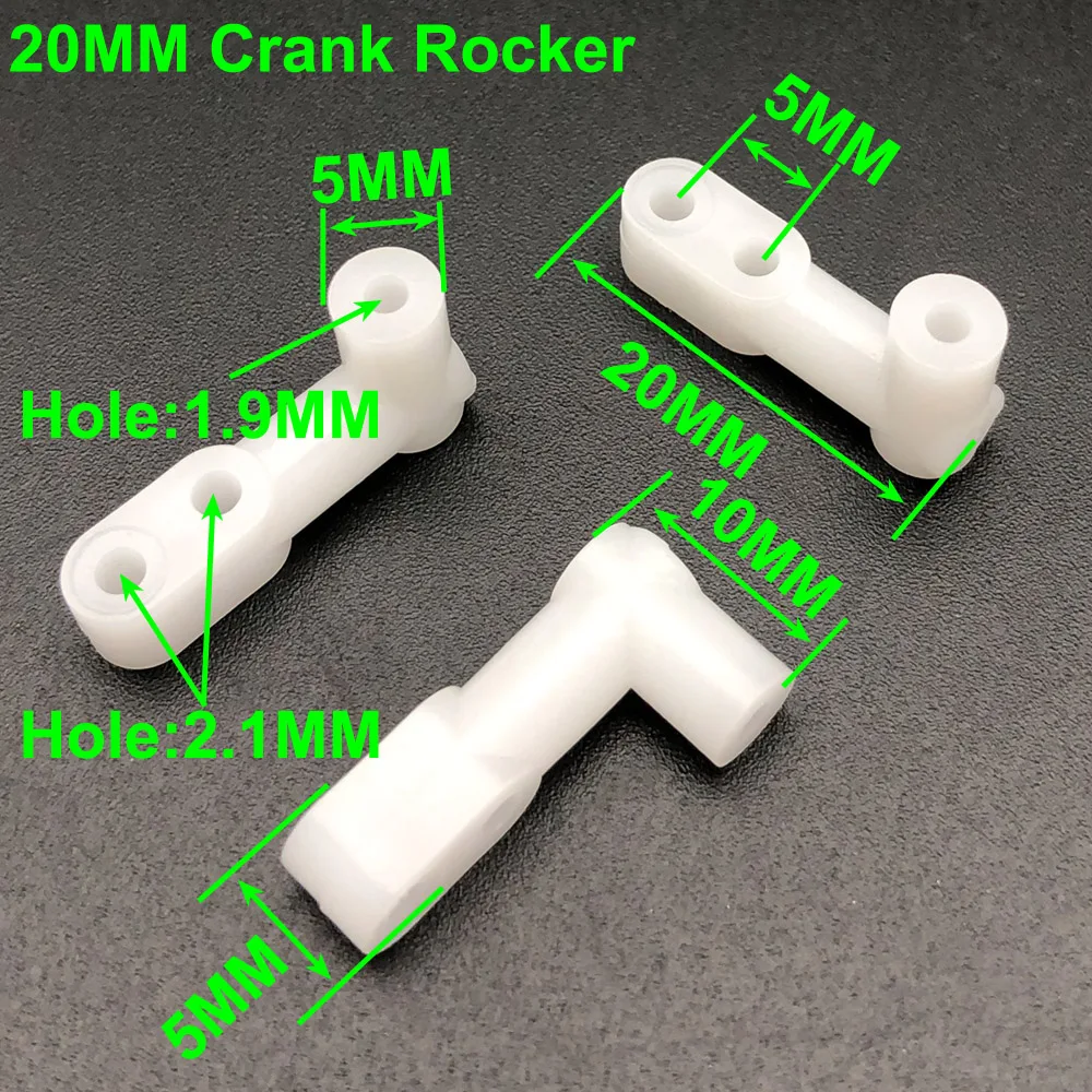 1000Pc/Lot 20MM Crank Rocker Arm Generator Motor Connecting Rod DIY Toy Accessories Technology Model With 1.9MM 2.1MMX2 Hole New