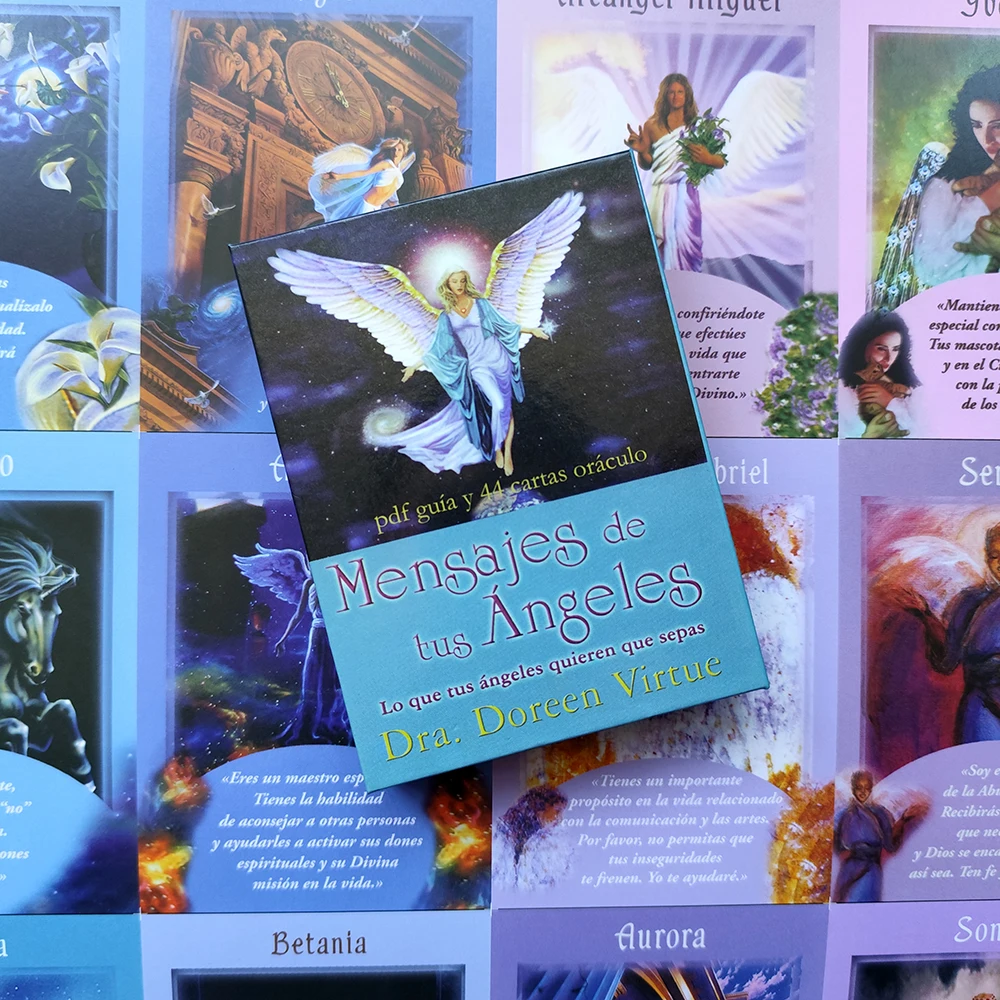 Spanish Edition 1:1 Messages from Your Angels: What Your Angels Want You to Know Oracle Cards: A 44-Card Deck by Doreen Virtue