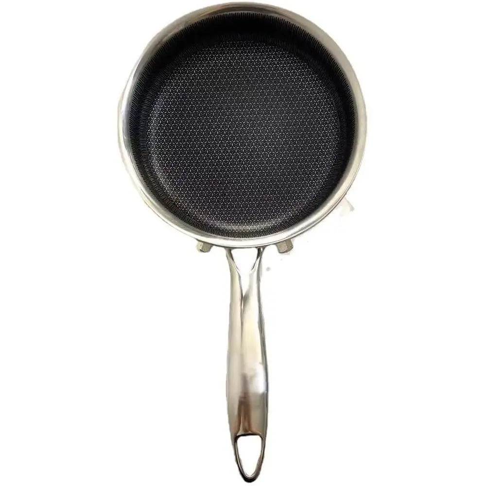 

Сковорода из нержавеющей стали с антипригарным покрытием для домашней кухни: идеально подходит для блинов, омлетов и стейков.