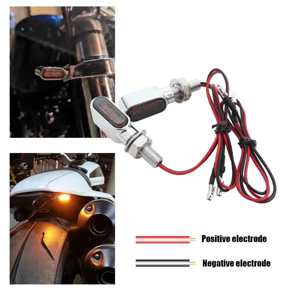 Motorcycle M8 Turn Signal Light E Mark Running Indicator Lamp Amber Clignotant Blinker Lights For Harley Honda Yamaha Universal