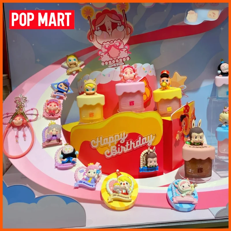 

POP MART Празднующий момент POPMART Серия 15-летия Магнит на холодильник Слепая коробка Игрушки Холодильник Соберите украшение Подарки