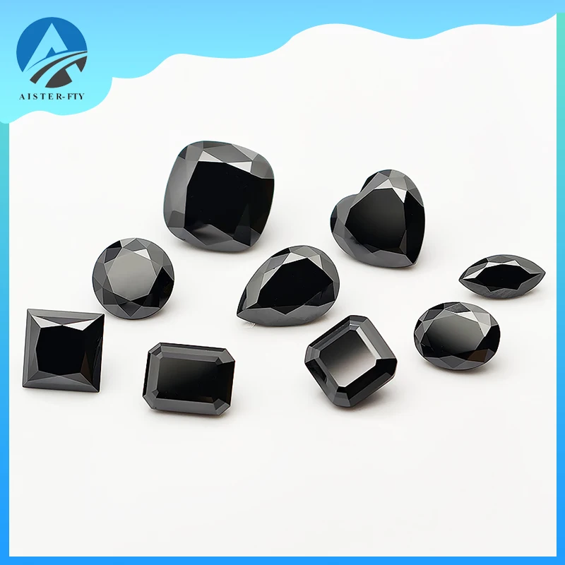 

Никогда не выцветает, натуральные черные цвета, муассанитовые камни, круглая груша, овальное изумрудное сердце, сияющая огранка для изготовления ювелирных изделий, сертифицированная GRA