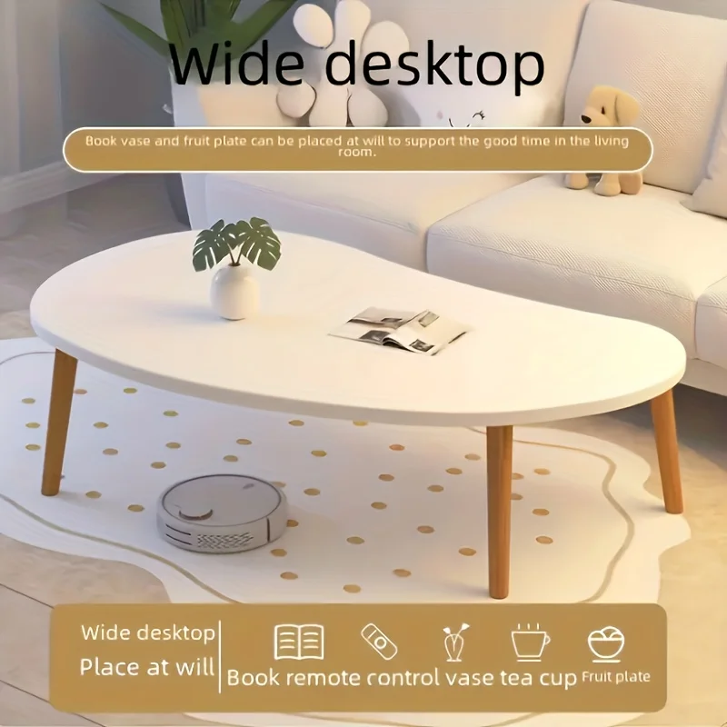 1pc Modern Creative Small Living Room Table, with hardwood fabrication panel,suitable for home and study use image 4