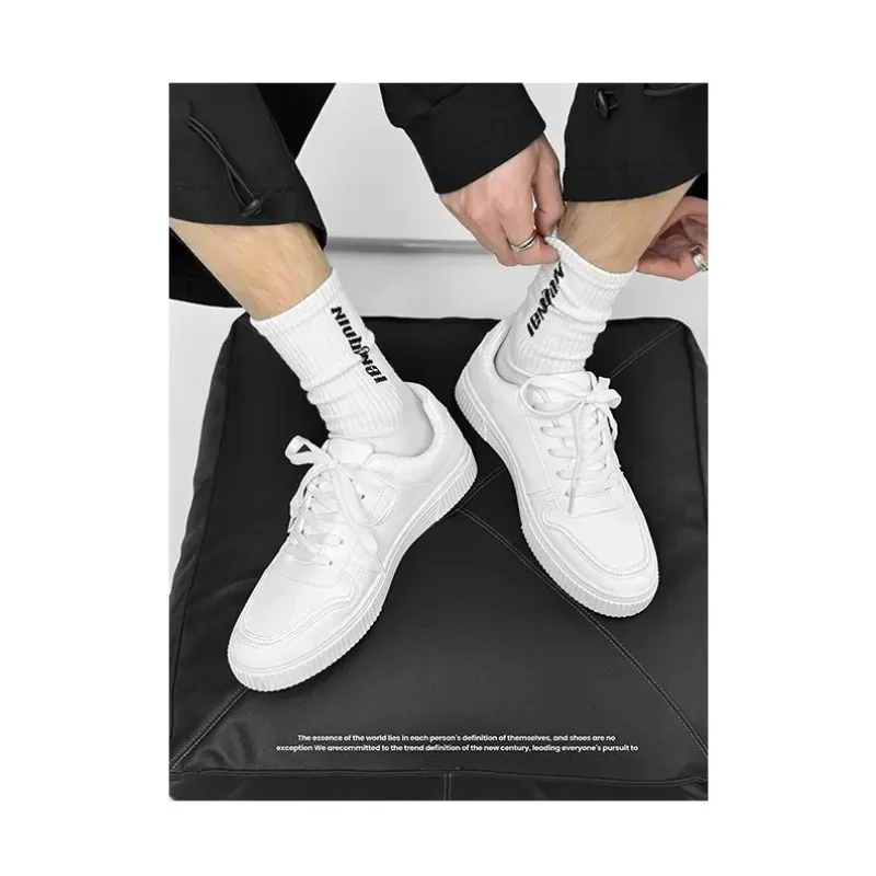 

Men Casual Shoes 2025 Spring Autumn New Lightweight Comfort Non Slip Flats Outdoor Fashion Cross Tied Wear-resistant Board Shoes