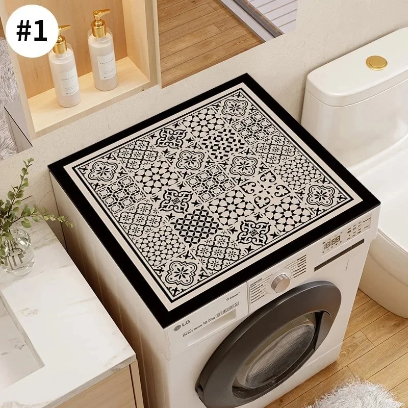

Waterproof Washing Machine Dust Cover Oven Microwave Refrigerator Fridge Top Protector Mat Coffee Drain Pad Table Placemat
