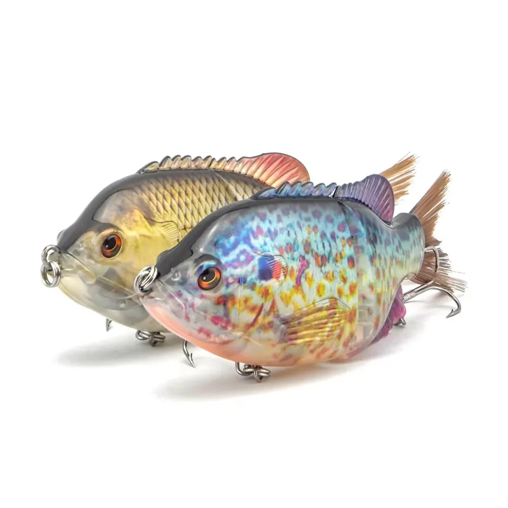 

55g 84g 2 Section Fishing Lures Artificial Plastic Fishing Tackle Lifelike Swimbait Pike Wobble Crankbait Multi Jointed Sinking