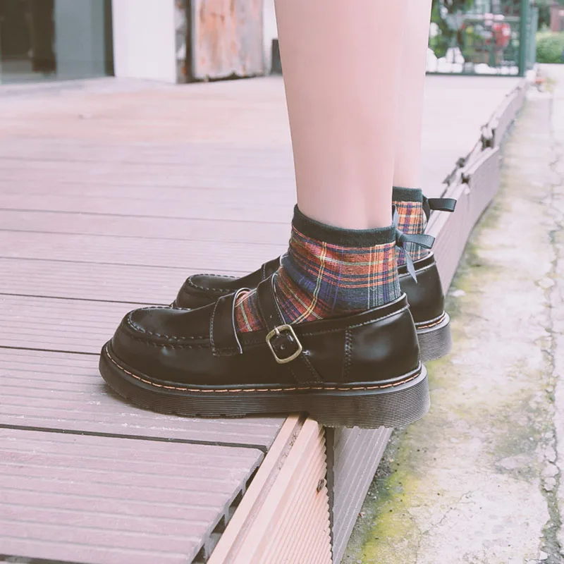 Genuine Leather Mary Jane Shoes for Women Lolita Flat Bottom Uniform Style Spring Summer Fashionable College Wind Synth Inner...