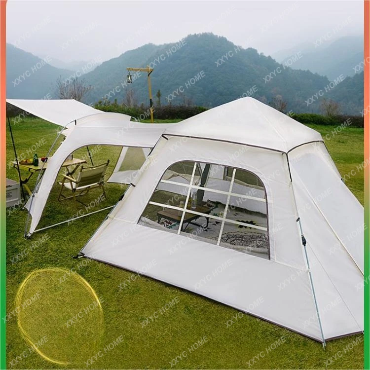 

Two-Bedroom Family Camping Tent Windproof and Rainproof Four Seasons