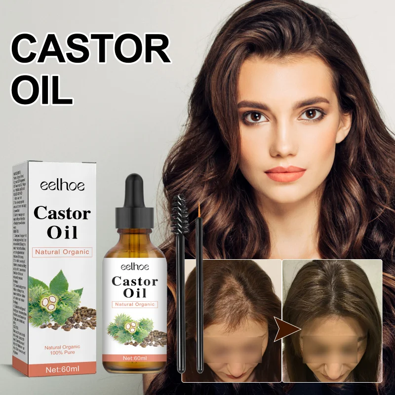 

Pure Castor Hair Oil For Dry Damaged Hair, Nourishes Scalp & Eyebrows, Reduces Breakage, Adds Shine & Softness