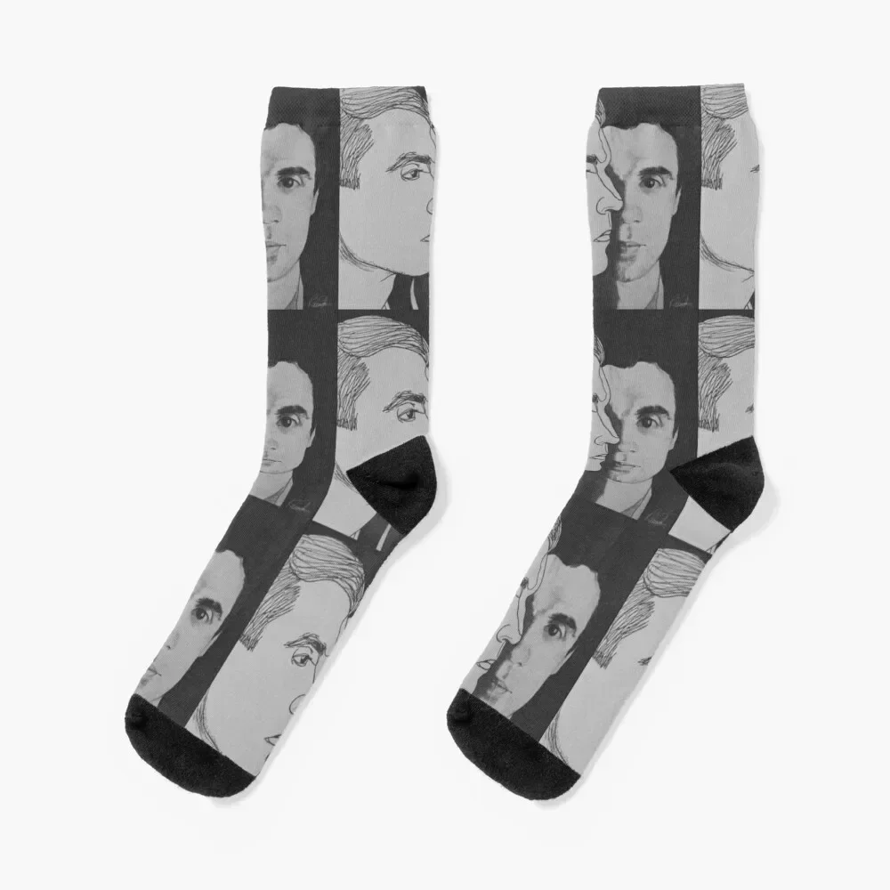 David Byrne Drawing Socks designer brand Stockings compression anime cycling Socks For Girls Men's