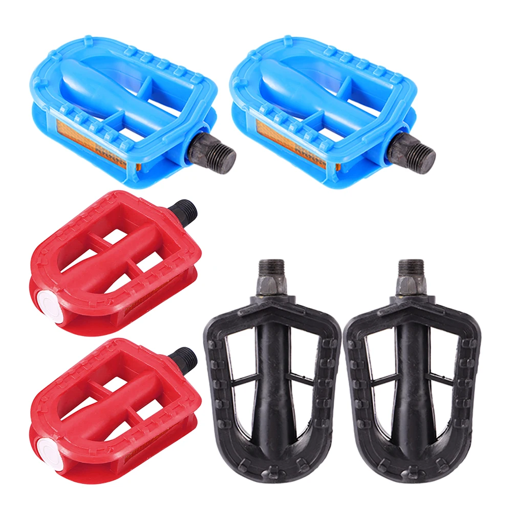 

3 Pairs Pedals Red Look Carbon Function Bicycle Grip Bearing Fold