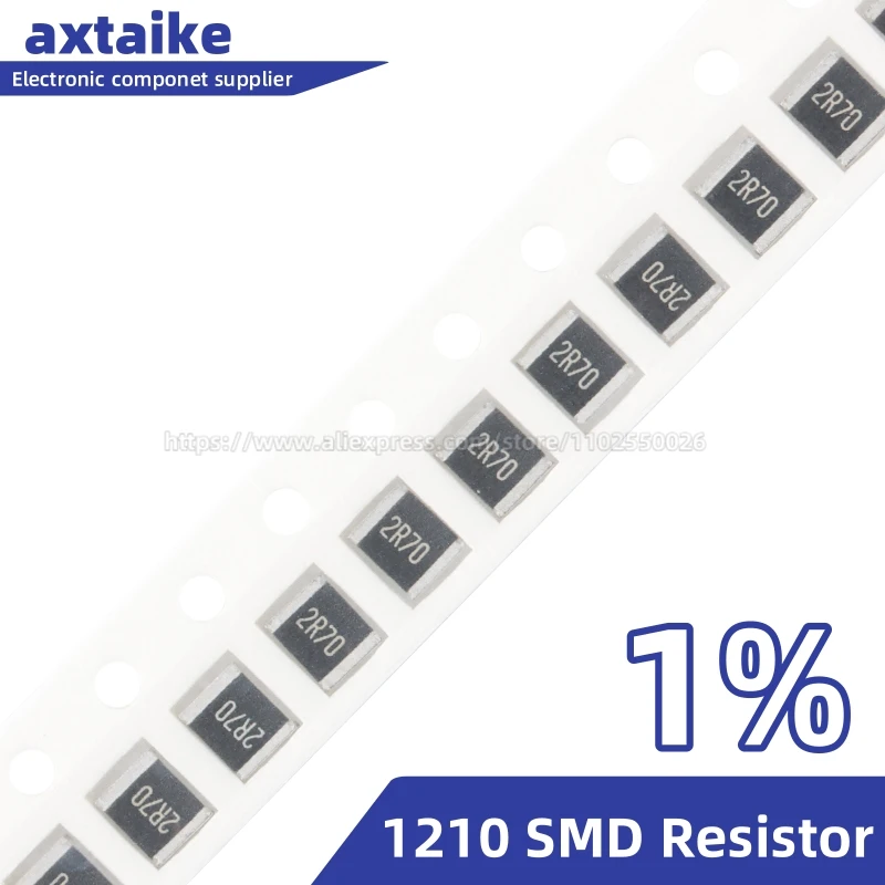 

100PCS 1% 1210 SMD Resistor 0R ~ 10M 1/2W 1 10 100 150 220 330 470 510 680 910 Ohm Ω 1K 2.2K 51K 10K 100K 1R 10R 100R 220R 330R