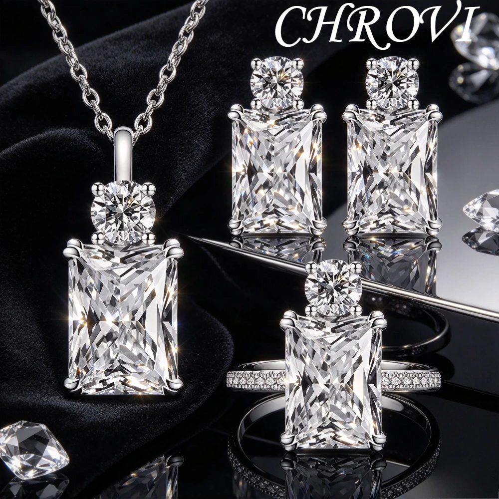 Luxurious S925 silver perfume bottle set, fashionable ring, earrings, necklace and pendant jewelry items