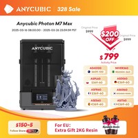 ANYCUBIC Photon Mono M7 Max 7K Mono LCD 3D Printer 14.7L Ultra-Large Print Volume LCD Resin 3D Printer COB+ Light Source