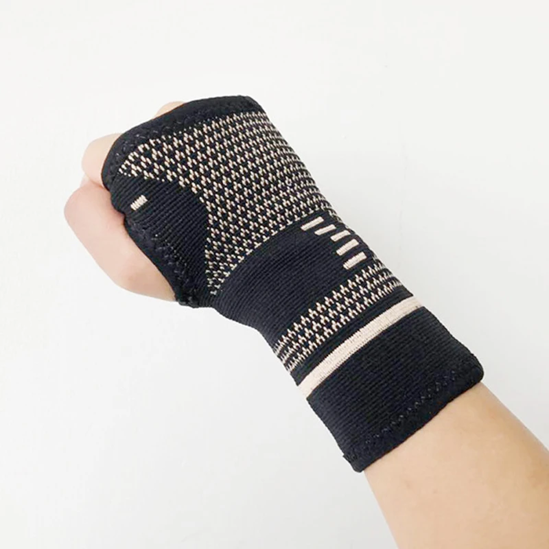 Copper Wrist Support Professional Wristband Sports Compression Gloves Wrist Guard Arthritis Gloves Elastic Palm Brace Sleeve