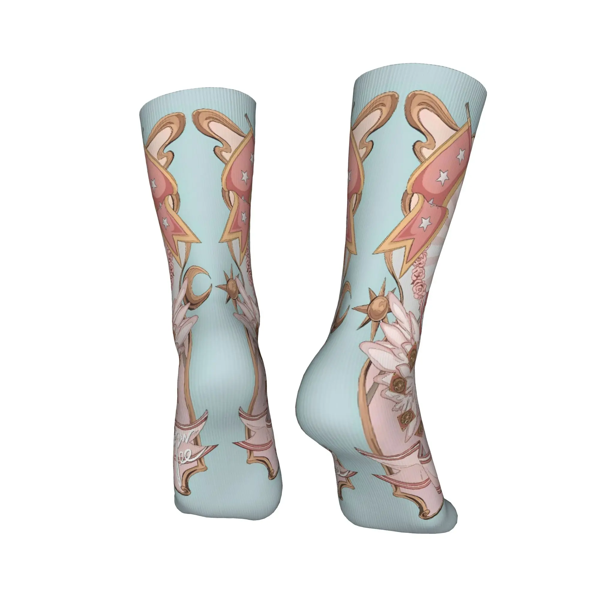 Medias de Anime Sakura Cardcaptor, calcetines coreanos transpirables para hombres y mujeres, calcetines con patrón antideslizante para exteriores de otoño, regalo