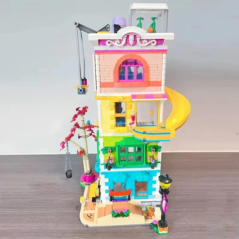 Série créative scène de rue modèle architectural Xinghu ville bricolage assemblage bloc de construction modèle ornements jouets pour enfants