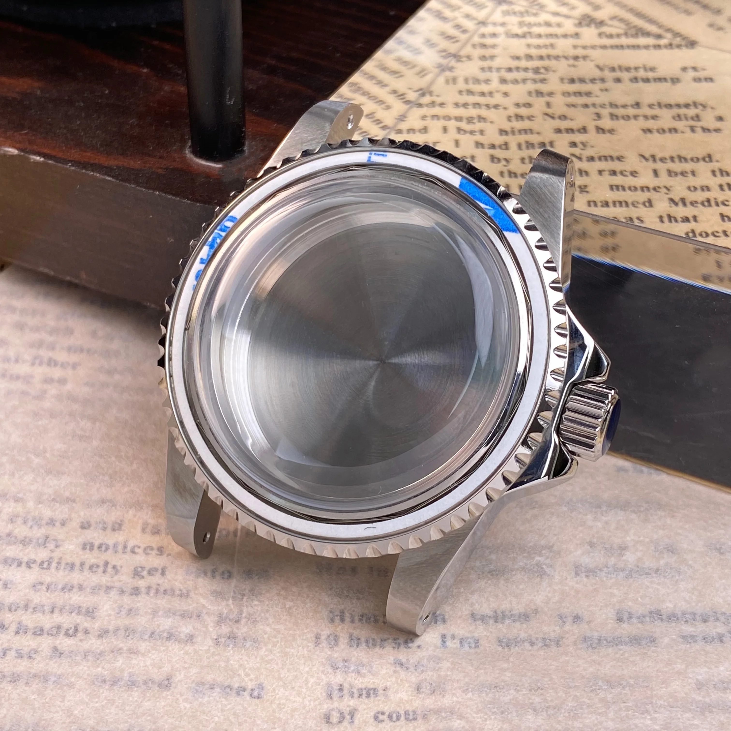 NH35 серебристый ретро акриловый объектив увеличительный корпус из нержавеющей стали подходит для nh34 nh35 nh36 аксессуары для механизмов корпус часов