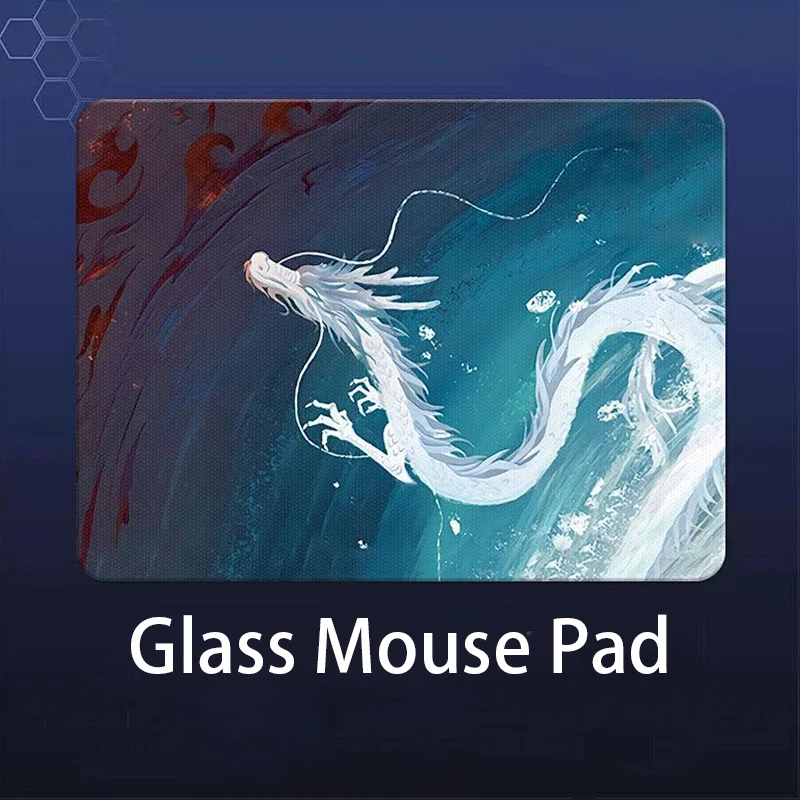 

Новый игровой стеклянный коврик для мыши в китайском стиле, гладкая матовая поверхность, настольный коврик, закаленное обновление, FPS, аксессуары для офисных геймеров, коврик для мыши