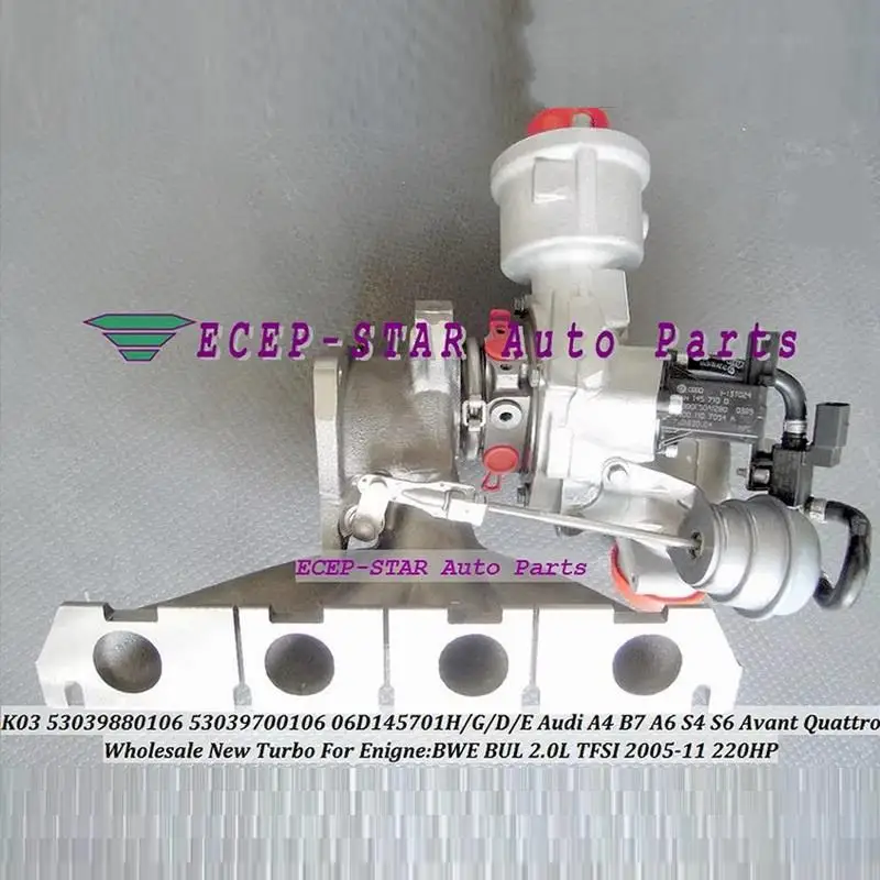 53039880106 Turbo K03 53039700106 53039880087 53039700087 06D145701G 06D145701B 06D145701D 06D145701H For AUDI A4 A6 BGB BPJ 2.0