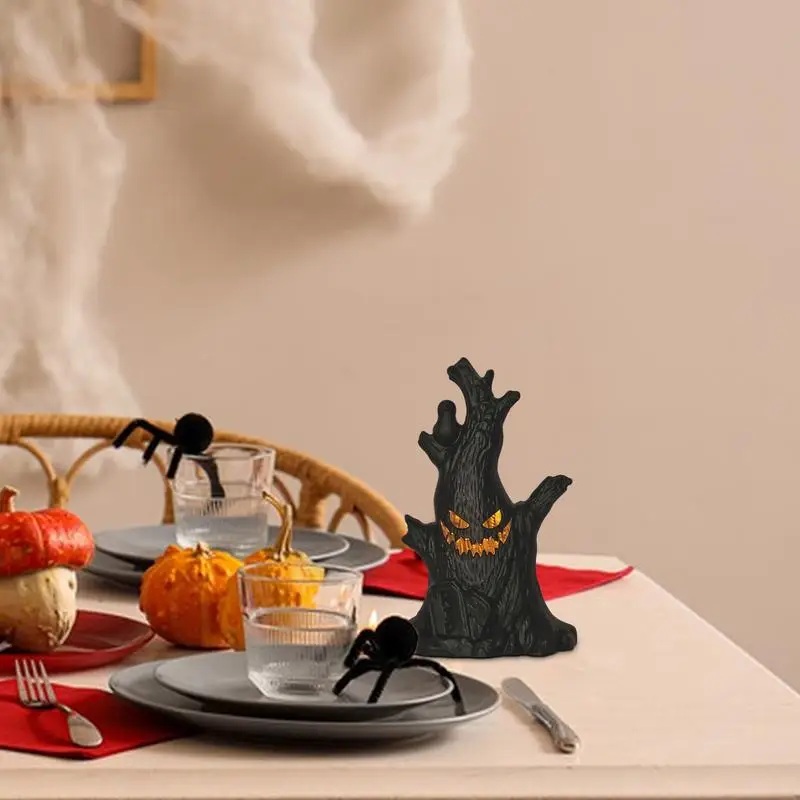 Black Flameless Candles Creative Flameless Fake Candles Decorative LED Candles Battery Operated Spooky Home Decor Halloween