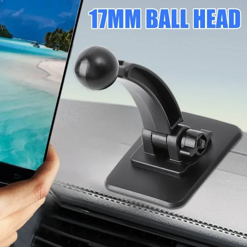 17mm 360 Rotating Self Adhesive Base Car Dashboard Mount Phone Holder Bracket Parts Wireless Charging Stand for Auto Windshield