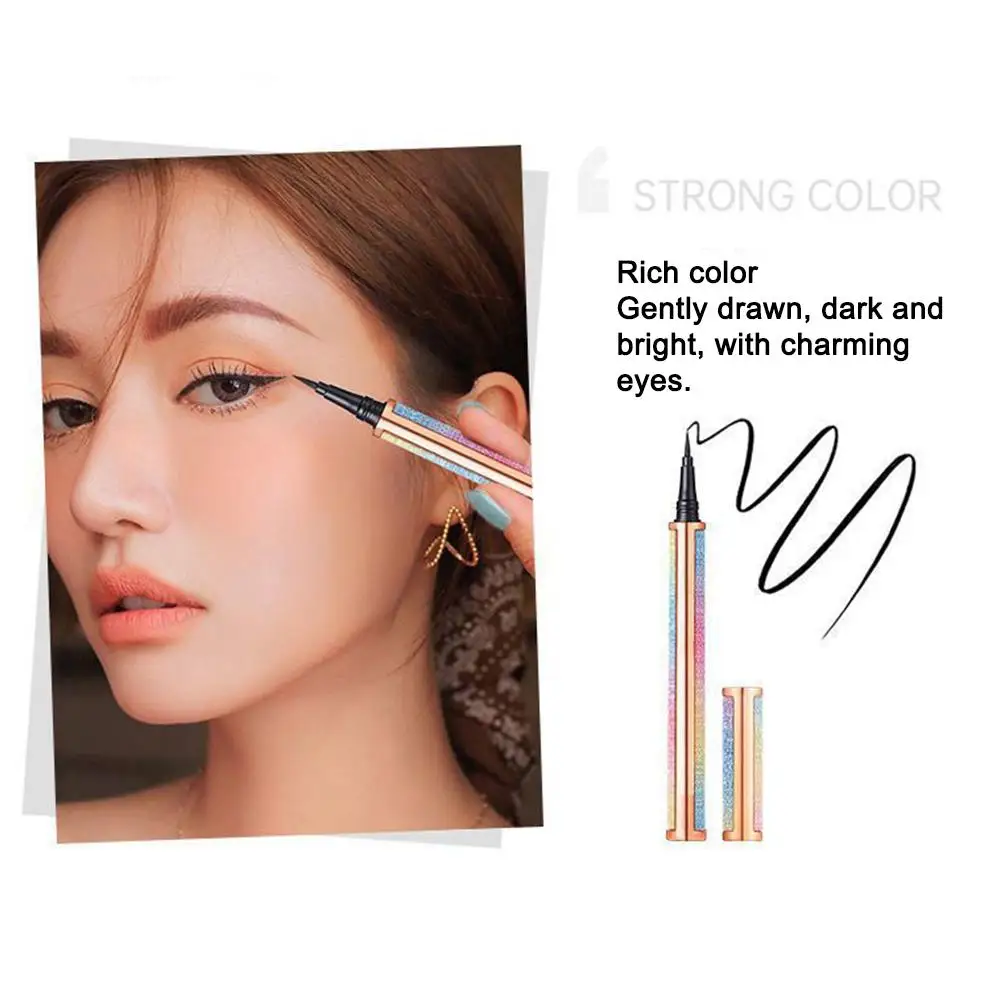 Liquid Eyeliner Pen Natural Waterproof Long-lasting Cosmetic Smooth Quick Makeup Professional Bloom Eyes Tools Not Drying B P6O1