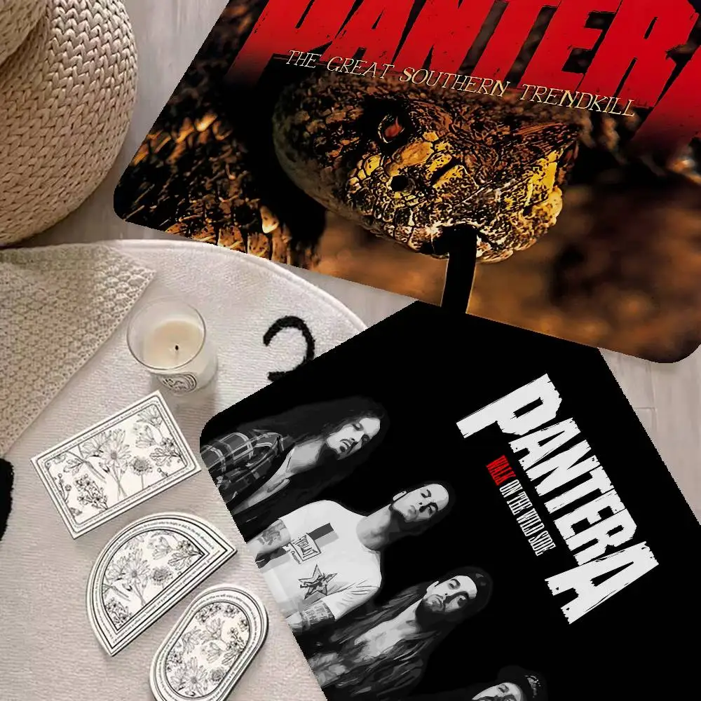 Classic Groove Metal Band P-Pantera Kitchen Mat Cheaper Anti-slip Modern Living Room Balcony Printed Modern Home Decor