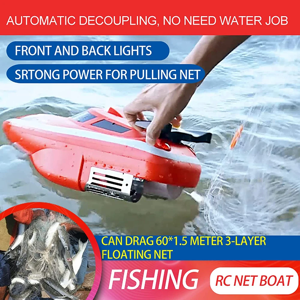 HJ807 2.4G RC Fishing Bait Boat Remote Control Nesting Boat Long Distance Fishing Hook Bait Trawling Tumbler Nesting Boat