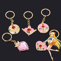 Anime SAILOR Keychian Tsukino Usagi Magical Transformation MOON Pink Girl Pendants Cosplay Props Fans Gift Men Women Bag Jewelry