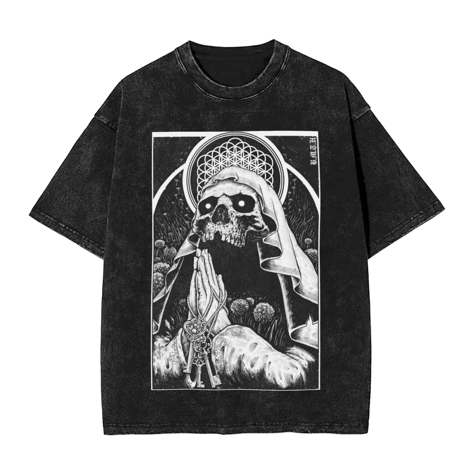 Camisetas Brings Me The Horizons BMTH Hip Hop em Algodão Lavado, Camiseta Harajuku, Moda Masculina e Feminina, Tops Streetwear, Camisetas Gráficas