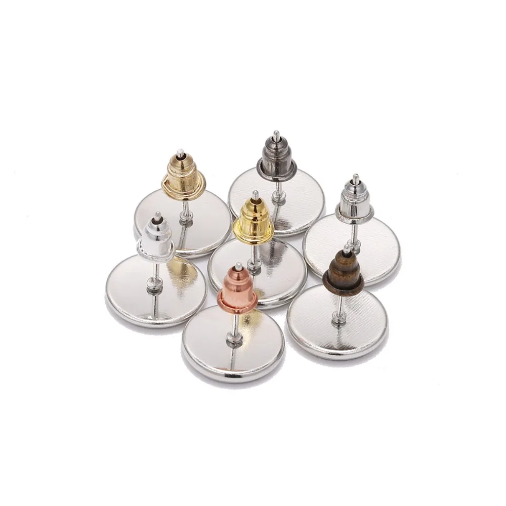 50-200pcs/lot Earring Studs Backs Stopper Scrolls Ear Findings DIY Blocked caps Earring Backs Stoppers Ear Accessories Supplies