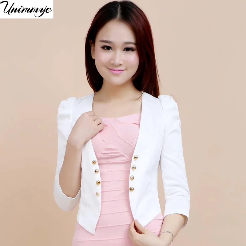 White Women Blazer 2024 Formal s Lady Office Work Suit Jackets Coat Slim Jacket   Female  Femme J258