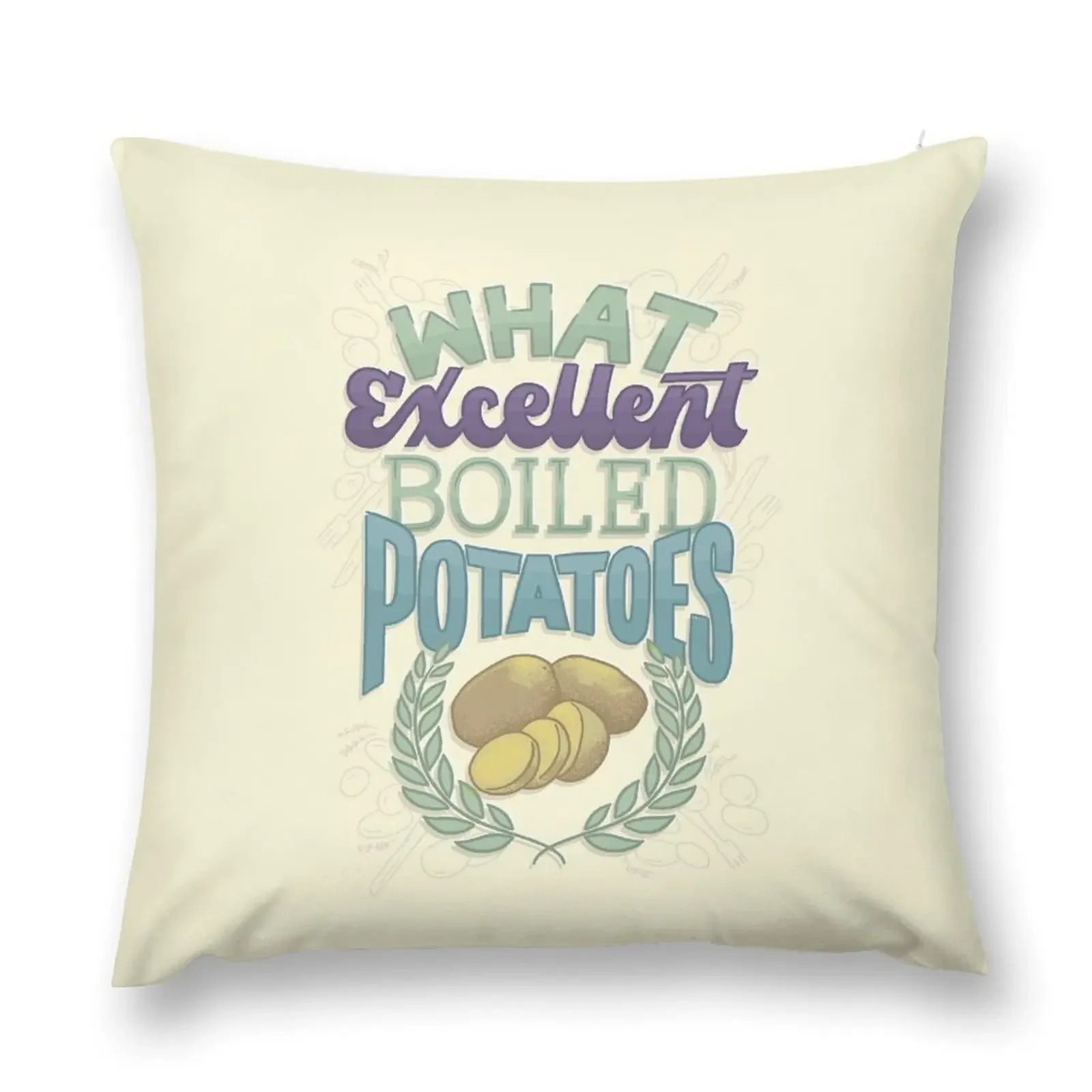 Excellent Boiled Potatoes Throw Pillow Throw Pillow covers for pillows Elastic Cover For Sofa pillow