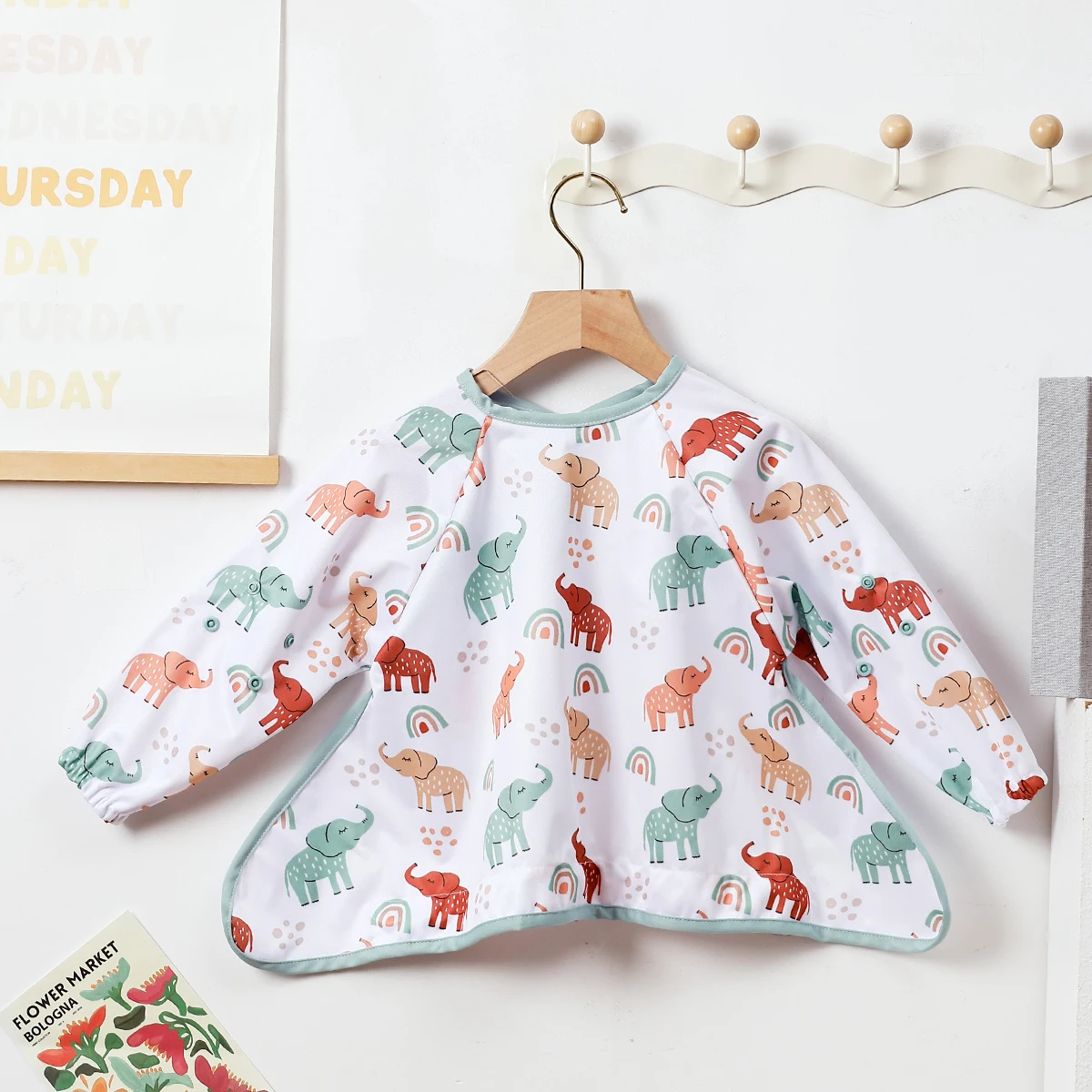 

Elinfant 1PC Waterproof Feeding Bib Eating Clothes ,Long Sleeve Art Smock Painting Apron,Anti-dirty Coverall For Kindergarten