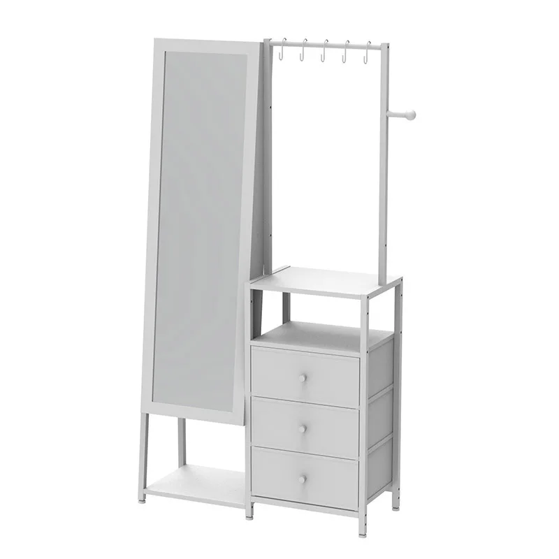 Bedroom Jewelry Storage Cabinets and Shelves Vertical Mirrored Jewelry Cabinets with Drawers Functional Full Length Mirror
