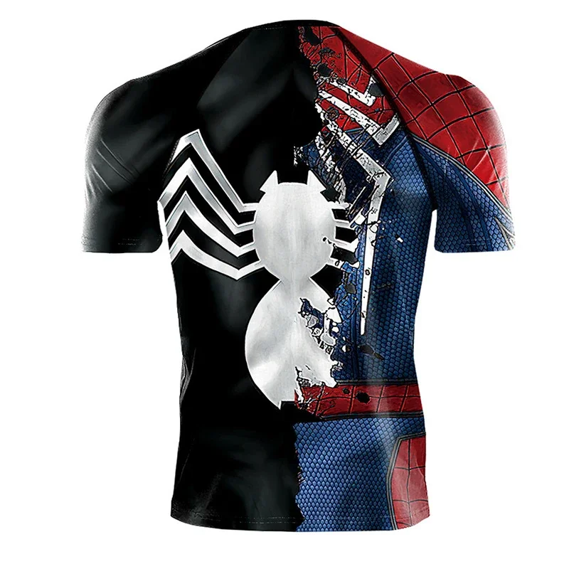Camiseta de Venom Spiderman, disfraz de Cosplay, chándal de superhéroe a la moda, ropa deportiva para fiesta de Spider Man, camiseta de verano @ 0Z *
