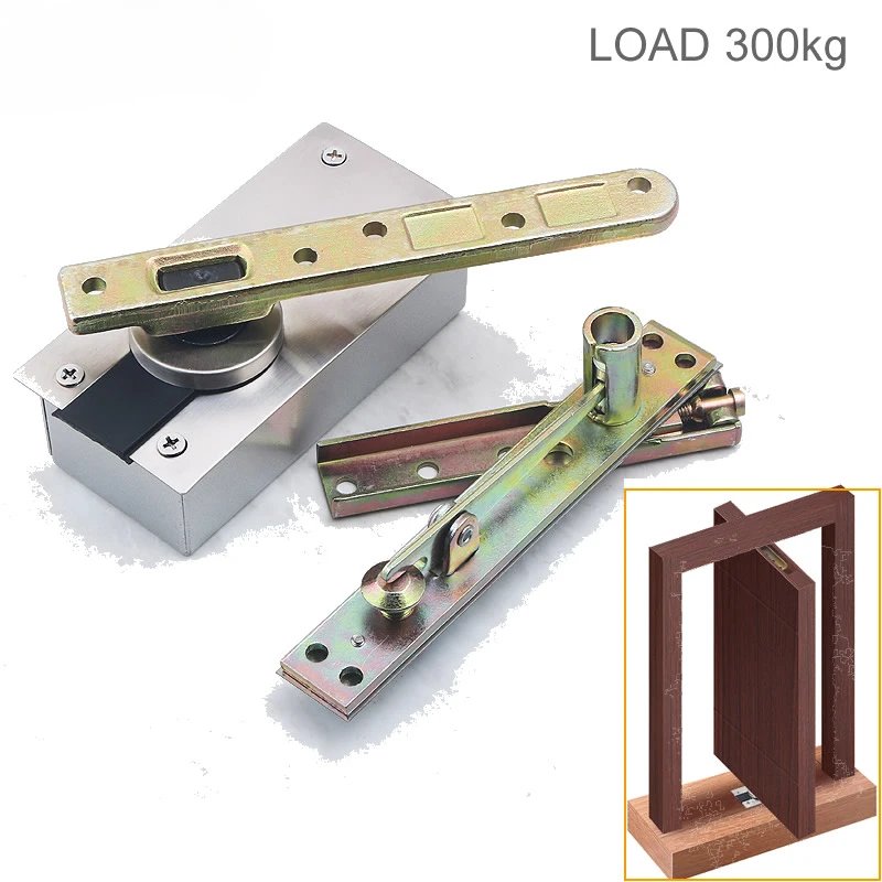 Load 300kg wood door shaft hinge Invisible hinges Rotate 360 degrees No buffer function No positioning No spring door hardware