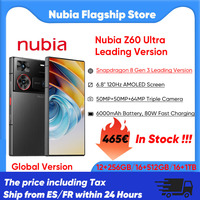 ZTE Nubia Z60 Ultra Leading Version Smartphone 5G Snapdragon 8 Gen 3 Leading Version 6.8 120Hz AMOLED Screen 80W Fast Charging 64MP Camera NFC