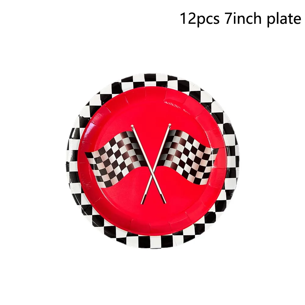 Racing Car Birthday Disposable Tableware Race Car Party Supplies Plates Napkins Race Sports Kids Boys Birthday Party Decorations