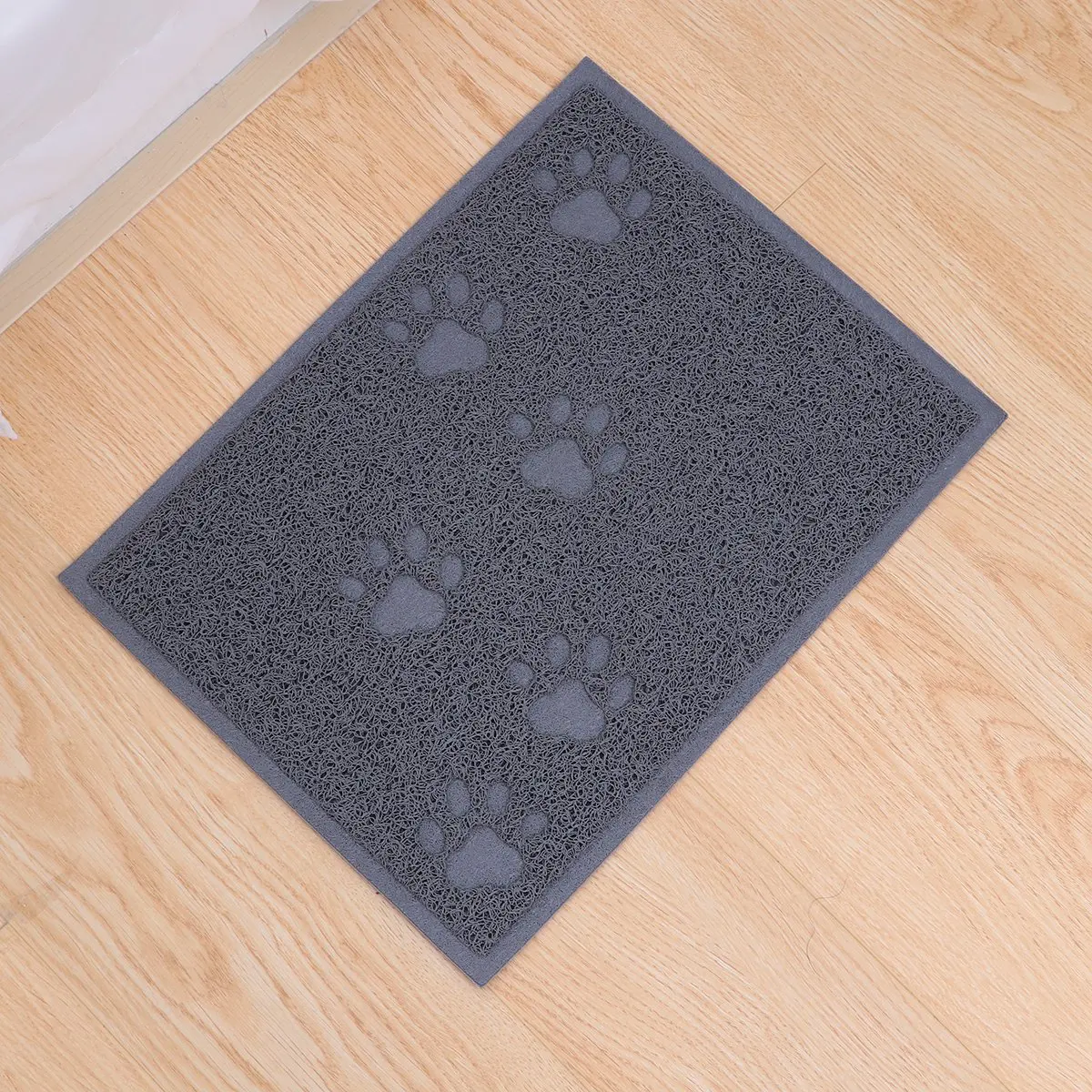 

30x40cm Pet Cat Litter Mat Water Resistant PVC Easy to Clean Durable Carpet for Puppy Dog Footprint Mat Gray Pet Cleaning Carpet