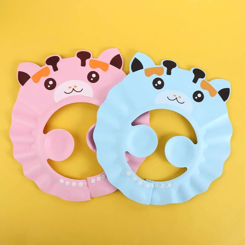 قابل للتعديل آمنة غسل الشعر قبعة حماية العين الكرتون مقاوم للماء حمام الرضع قبعة بواقٍ للشمس حمام الطفل قبعة غطاء رأس غطاء الشامبو