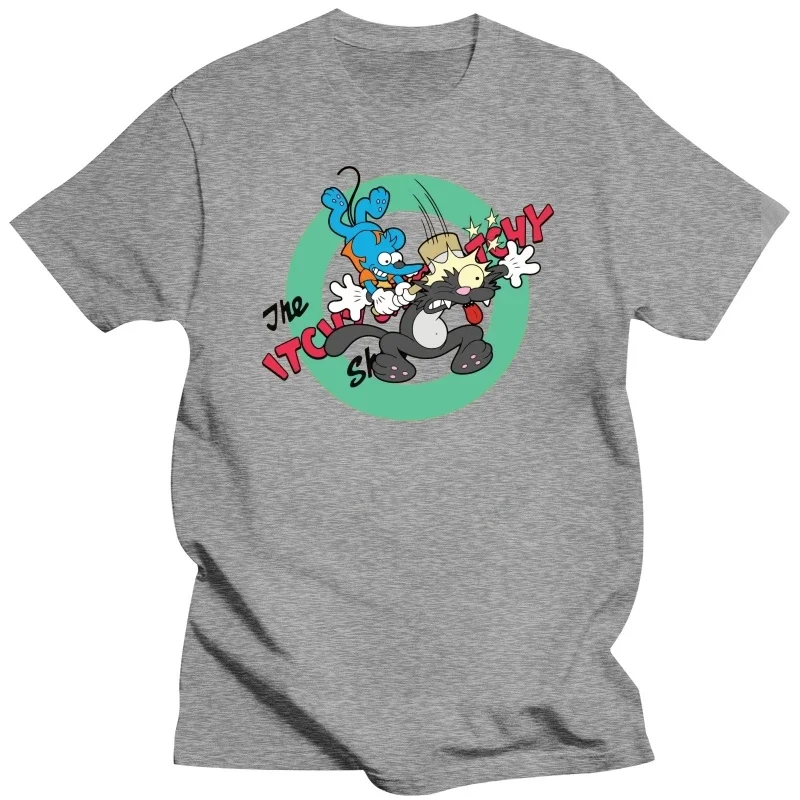 Vintage  The Itchy & Scratchy Show Women Men Unisex TShirt Natural color DTG Print S M L XL 2XL 3XL 4XL 5XL