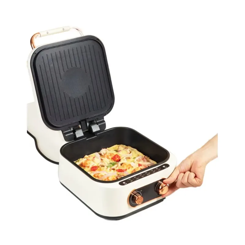 

Multifunctional household double-sided heating enlarge and deepen frying pan 2 in 1 electric hot pot barbecue grill