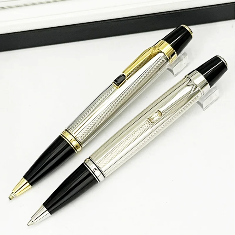 Lanlan MB Bohemies Black Resin Ballpoint pen Mini Stationery Ball Pens with Diamond and Serial Number on Clip