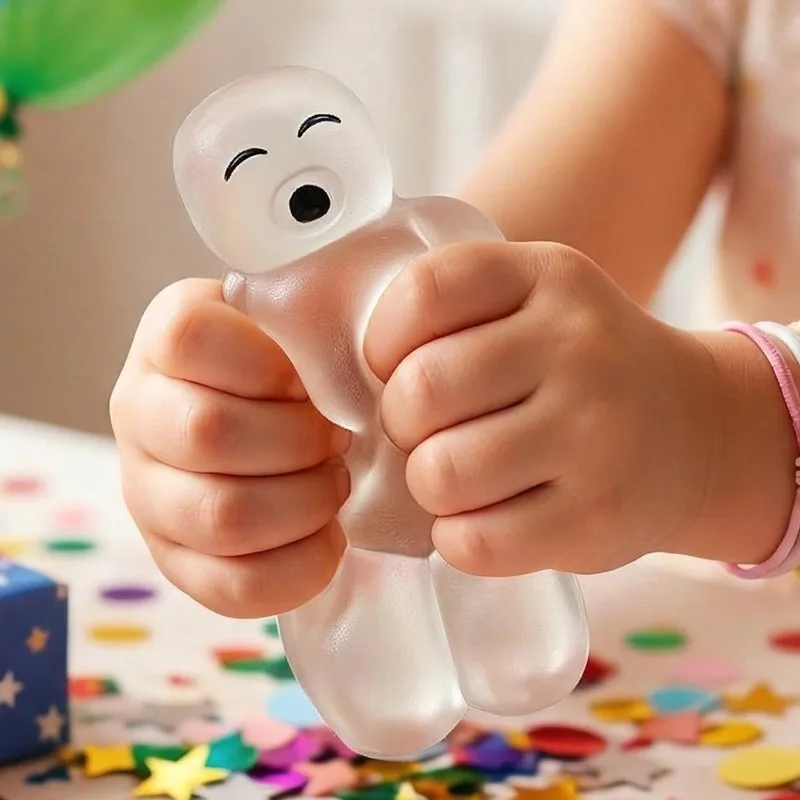 

Прозрачный робот-антистресс с пузырьками, мягкий липкий прозрачный шарик, игрушка для снятия стресса, креативный подарок для снятия стресса