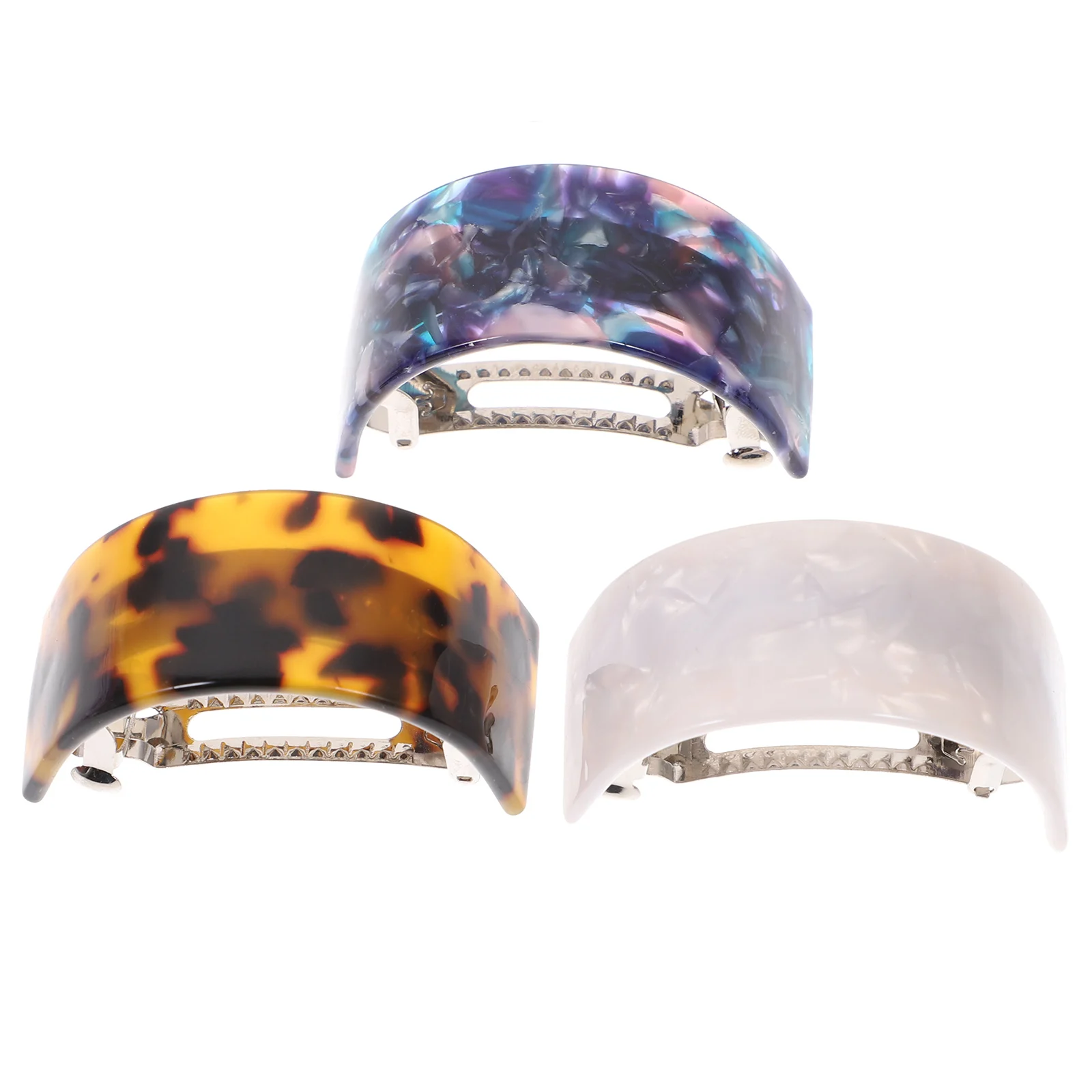 

3pcs Sky Tortoiseshell Hair Clips Round Accessories Semi Circle Women Headdress Fashion Photo Props Bride Party Dancing