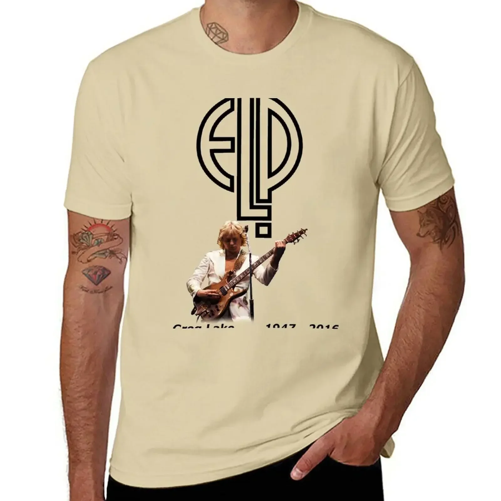 Plus size tops kawaii clothes new edition men clothes Greg Lake - Emerson Lake and Palmer Tribute T-Shirt oversized style cotton