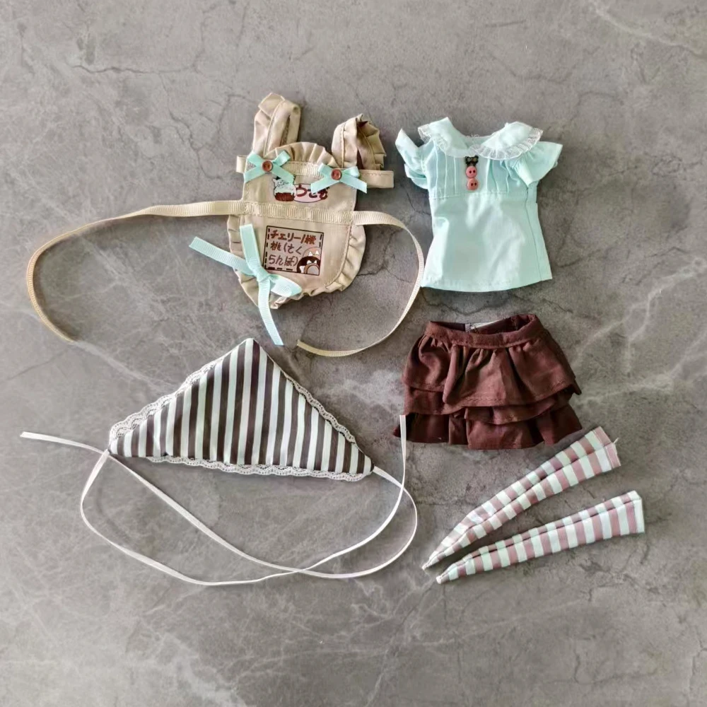 1/6 1/4 vestiti per bambole vestito per 30/45 cm maschio femmina bambola Bjd simpatico cartone animato set giocattoli casa da gioco vestire accessori per bambole, senza bambola